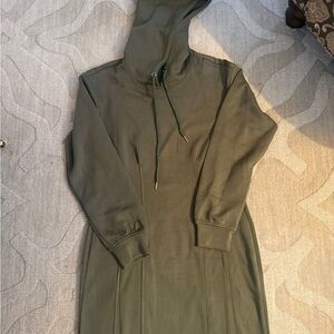 Olive Green Hoodie Dress